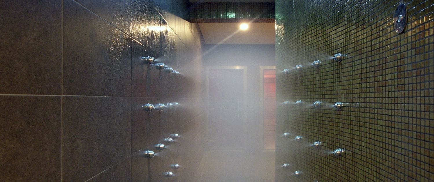 Pasillo de lluvia, solución de Hidroterapia