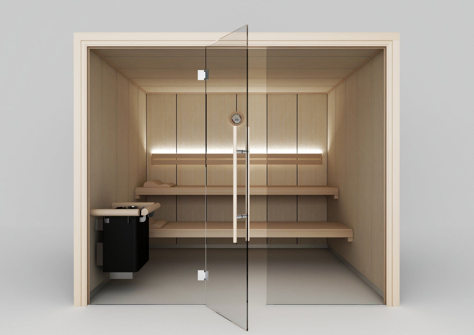 Abedul, acabado de la Sauna London