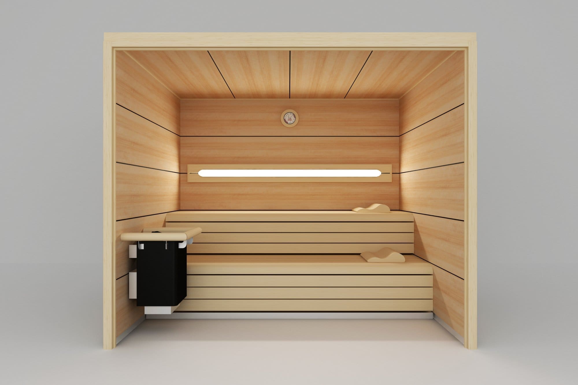 Geneve Sauna in hemlock wood