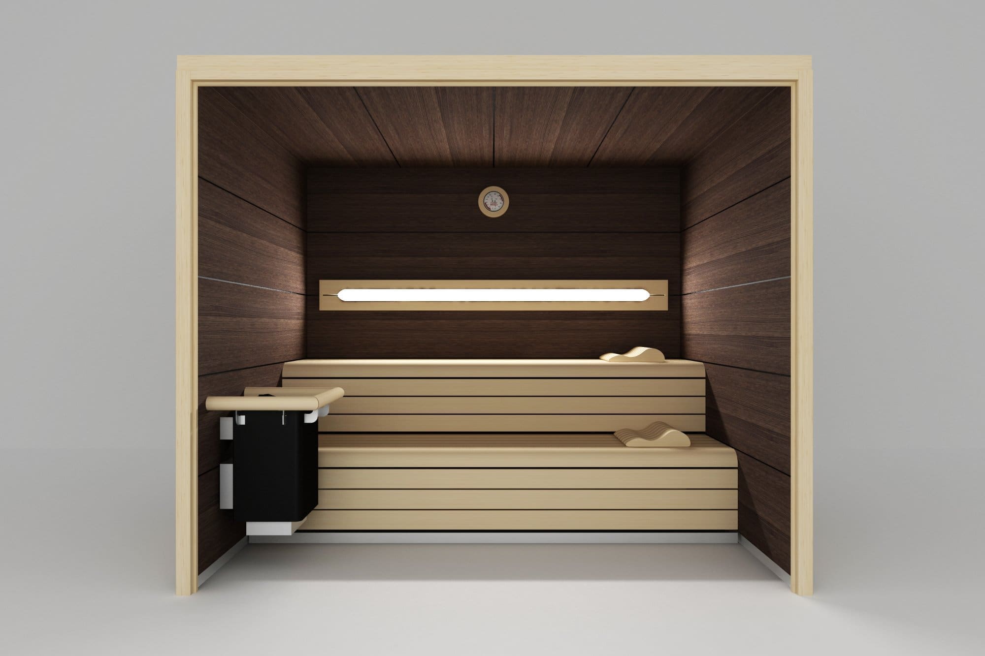 Sauna París en madera de Wengue