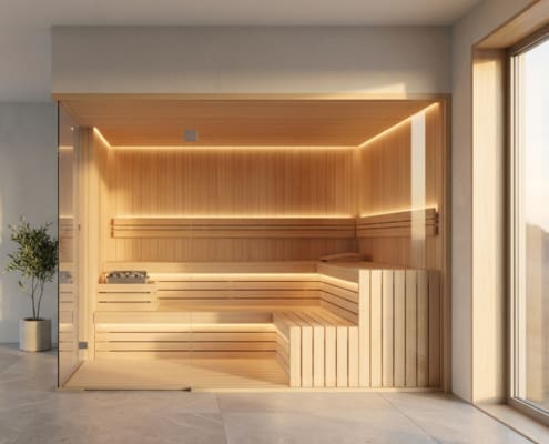 Sauna finlandesa en Interior de Inbeca