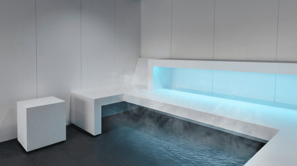 Baño turco o hammam para circuito wellness con ducha escocesa